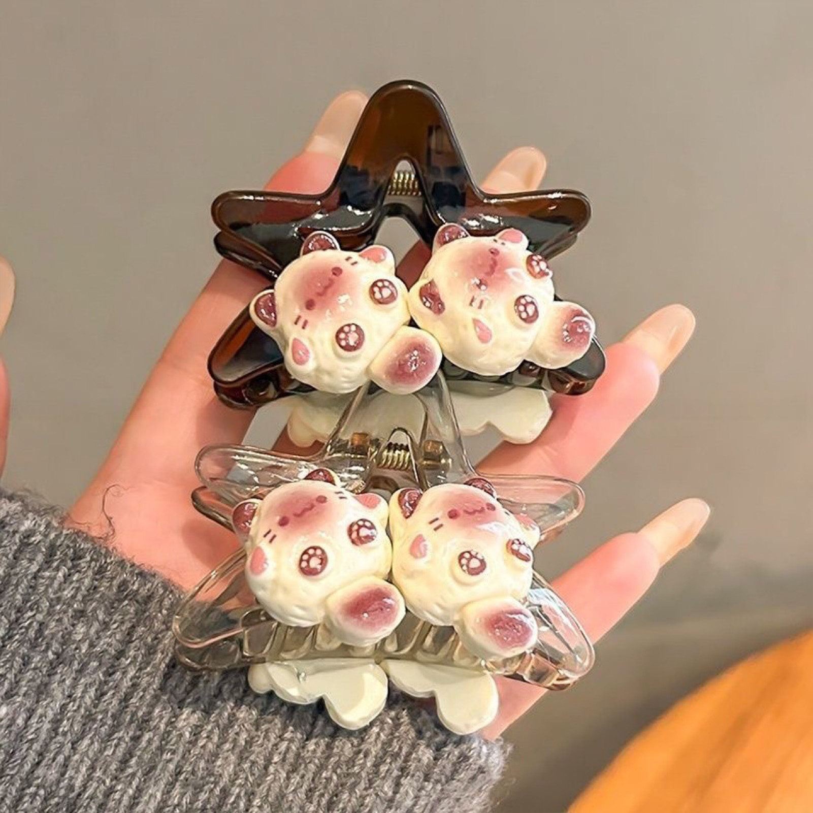 Cat Claw Bark - Cute Star Hair Claw Clips Y2K