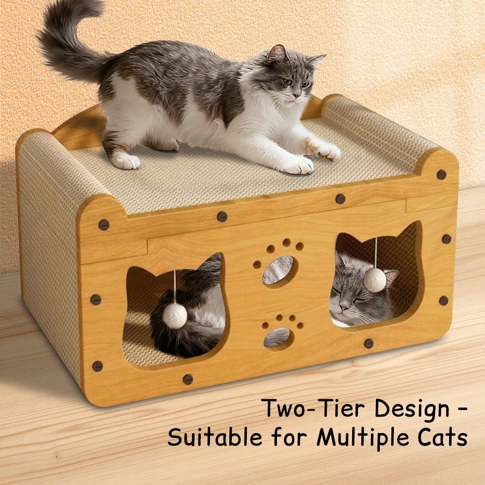 Cat Claw Bark - Luxury Double-Level Cat Scratching Board -