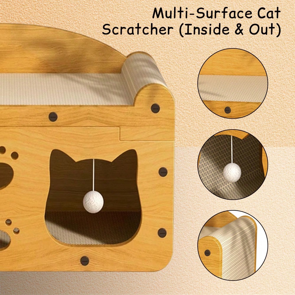 Luxury Double-Level Cat Scratc - Cat Claw Bark ulasan dan harga