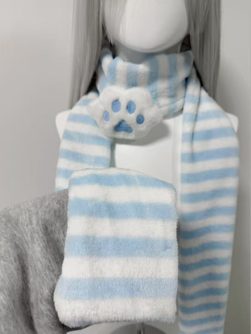 Kawaii Kniied Scarf Cat Paw De - Cat Claw Bark ulasan dan harga