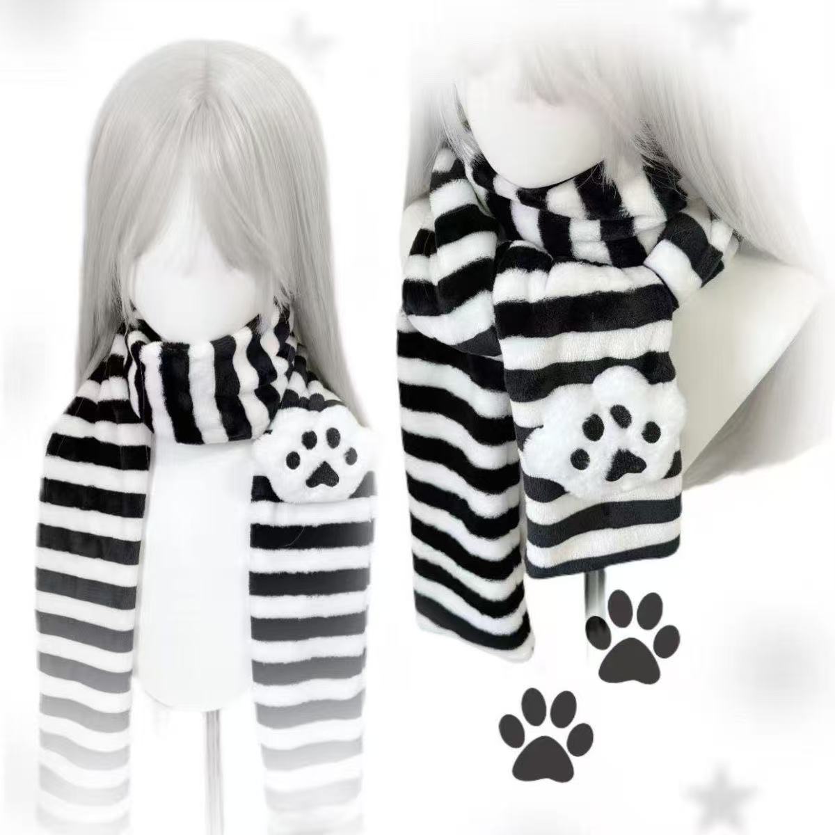 Kawaii Kniied Scarf Cat Paw De - Cat Claw Bark ulasan dan harga