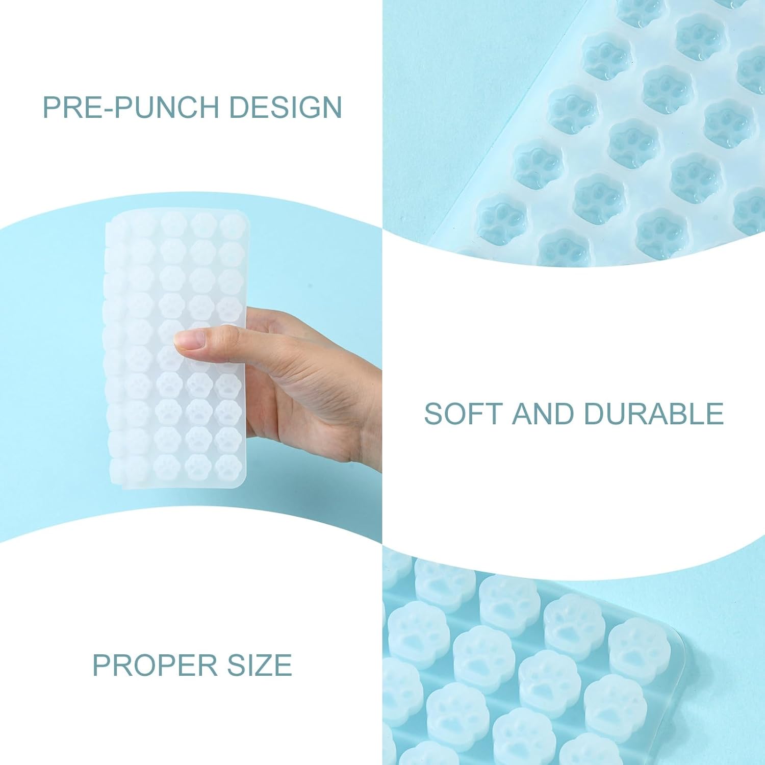 100 Cavity Mini Cat Paw Molds  - Cat Claw Bark ulasan dan harga