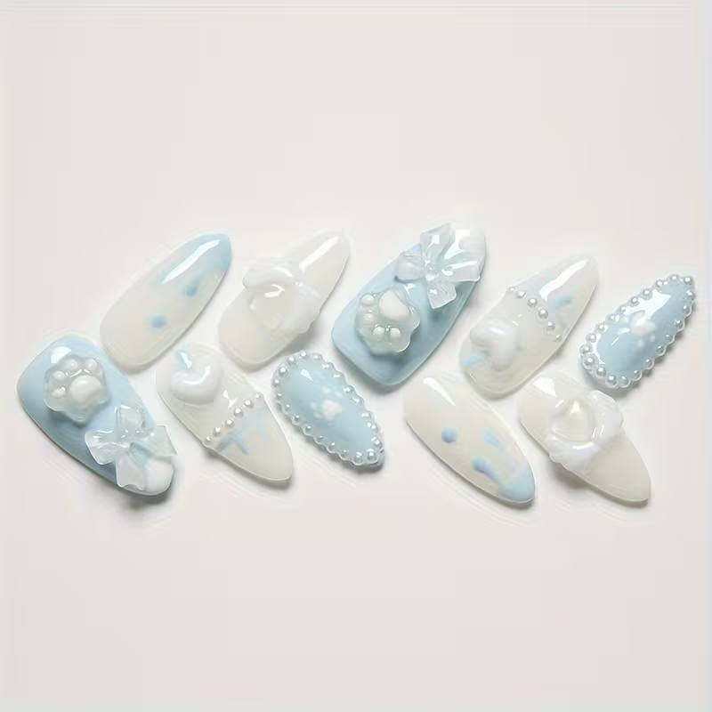 10 pieces of almond-shaped blu - Cat Claw Bark ulasan dan harga